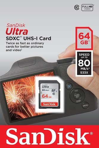 Sandisk ultra 64gb 80mb - ultra, 80mb/s